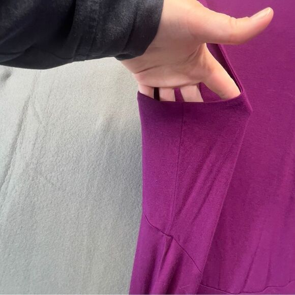 Athleta Santorini Thera Dress in Plum Purple Size XS Sleeveless Knit Jersey - Picture 14 of 15